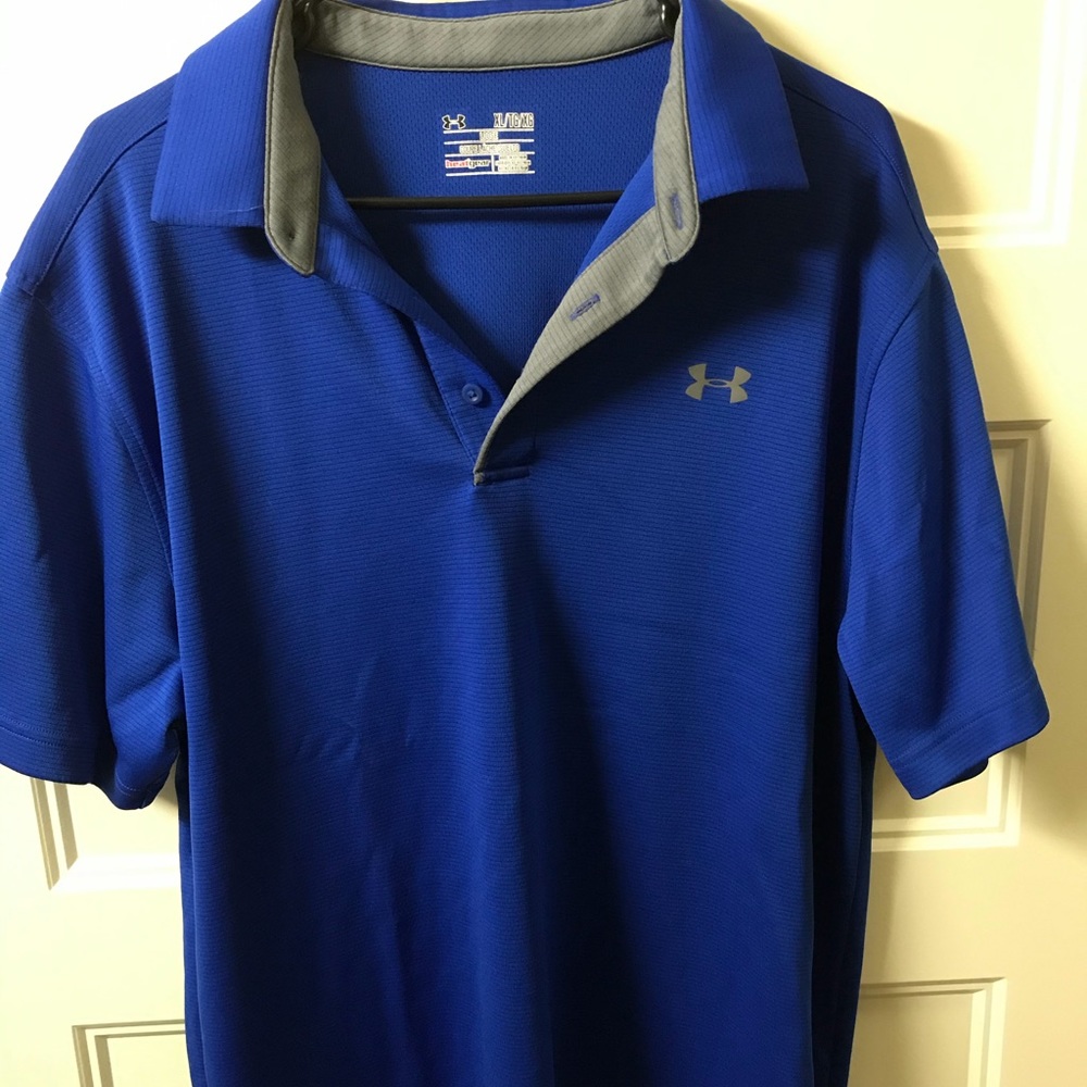 Men’s royal blue under armour polo